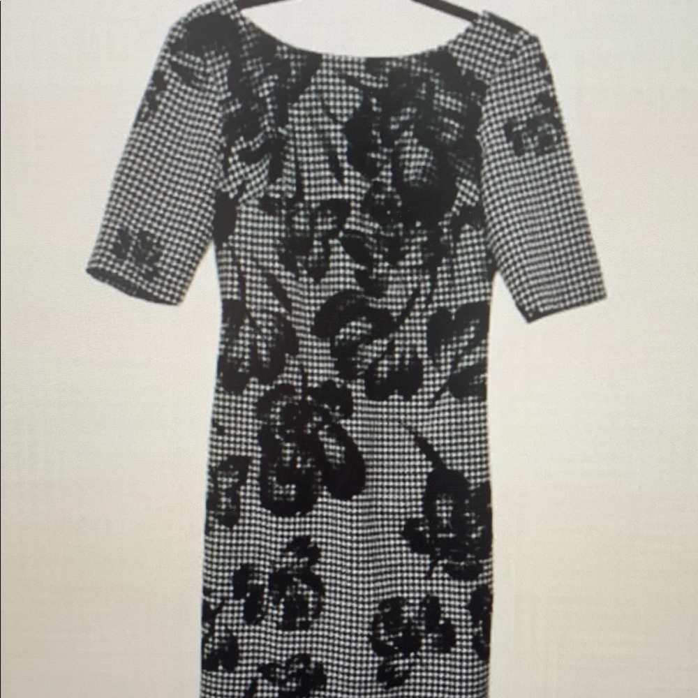 Elegant Black and White Floral Dress